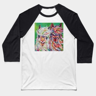 "Hello" - Alpaca/Llama painting Baseball T-Shirt